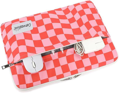 Laptop Sleeve Case Bag with Pocket for Macbook Pro 14 Inch and 14 Inch-14.4 Inch HP, Lenovo, Dell, ASUS, Acer Notebook Computer (Checkered)