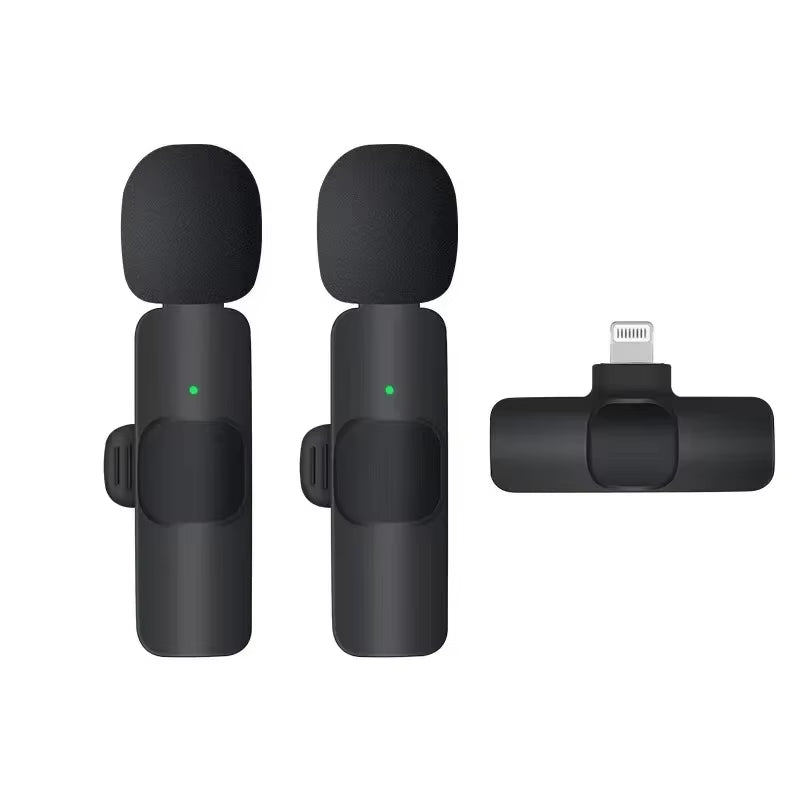 Mini Wireless Microphone for Mobile Phones Wireless Lavalier Microphone for Iphone Video Recording Live Streaming Youtube Tik