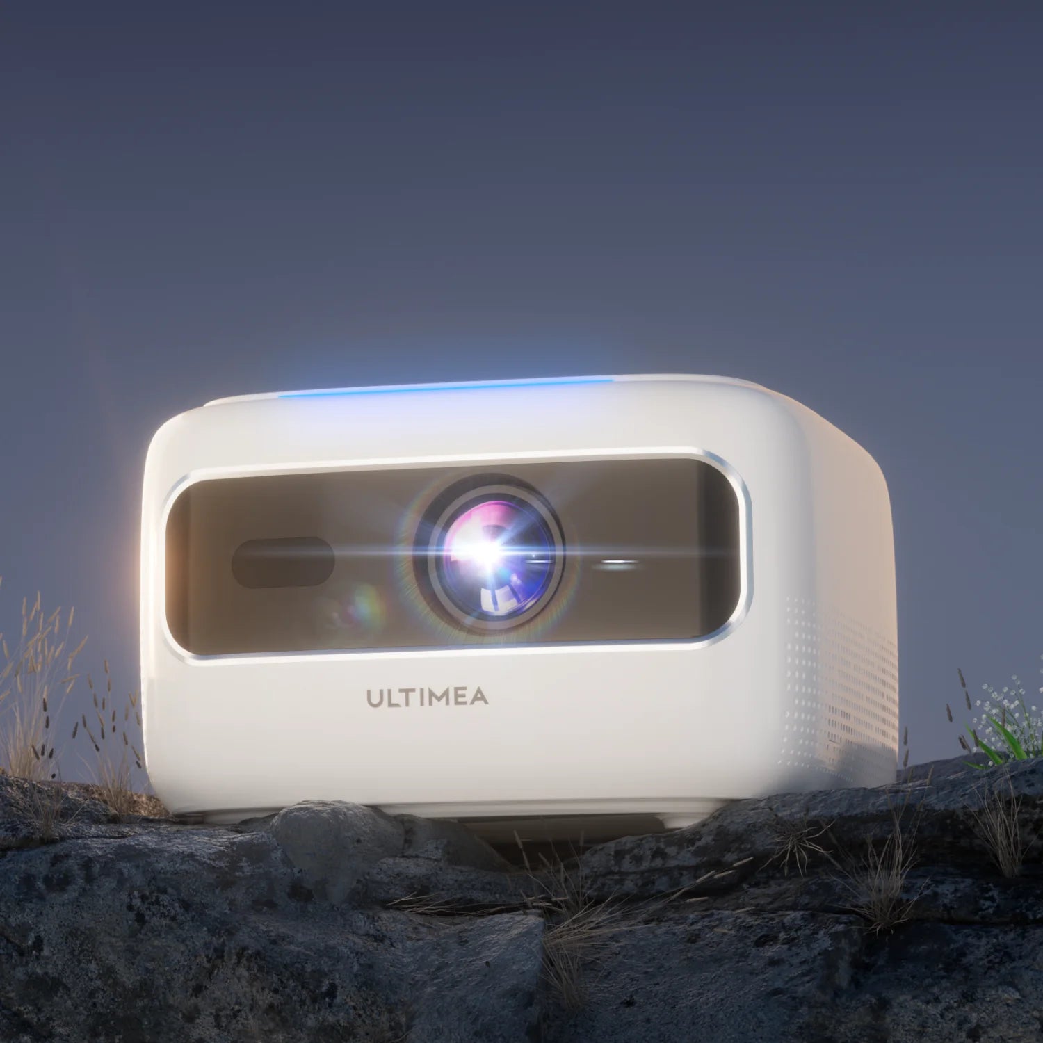 ULTIMEA Mini Projector, 300 ANSI Lumens, 5G Wifi & Bluetooth, 1080P Home Theater, Electric Focus, 150" Display, Portable Home Theater with Built-In Speakers, HDMI/USB/AV Compatible, Apollo P10